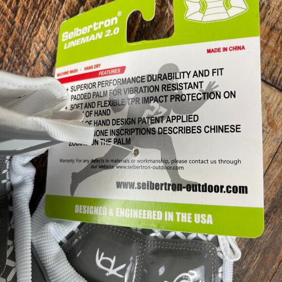 Seibertron Lineman 2.0 Adult X-Large Padded Palm Football Receiver Gloves - Picture 10 of 11